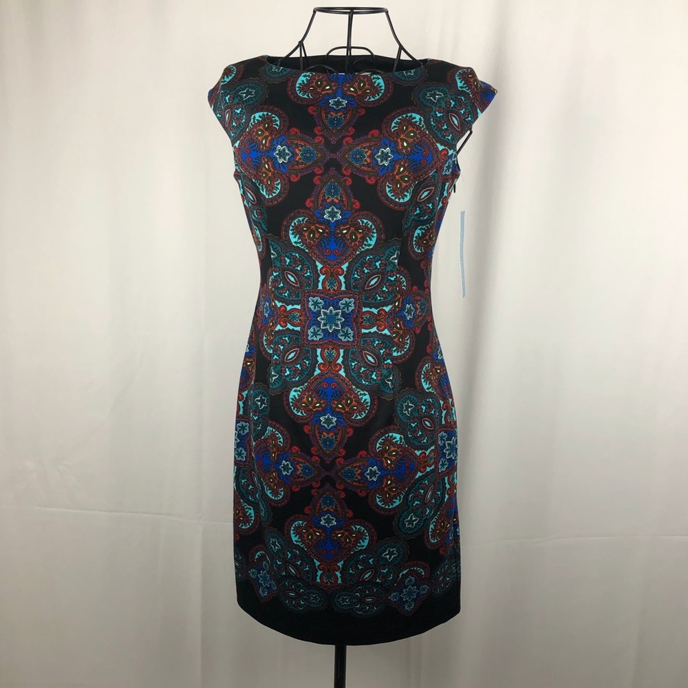 London Times multicolored knit dress 2P